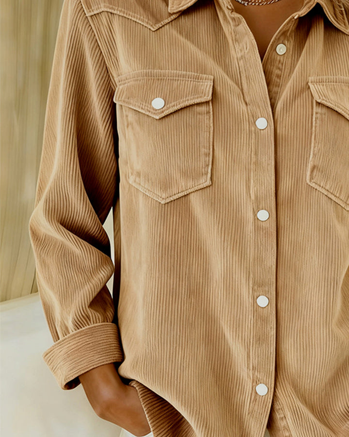 Amélie® | Chemise à Manches Longues avec Col et Liste de Boutons