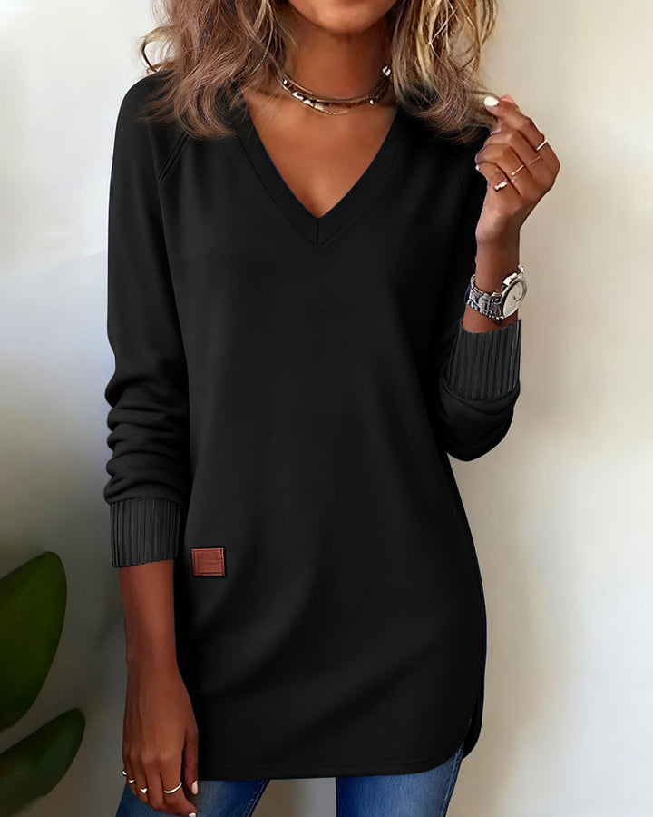 Amélie® | Sweatshirt Mode avec Col en V