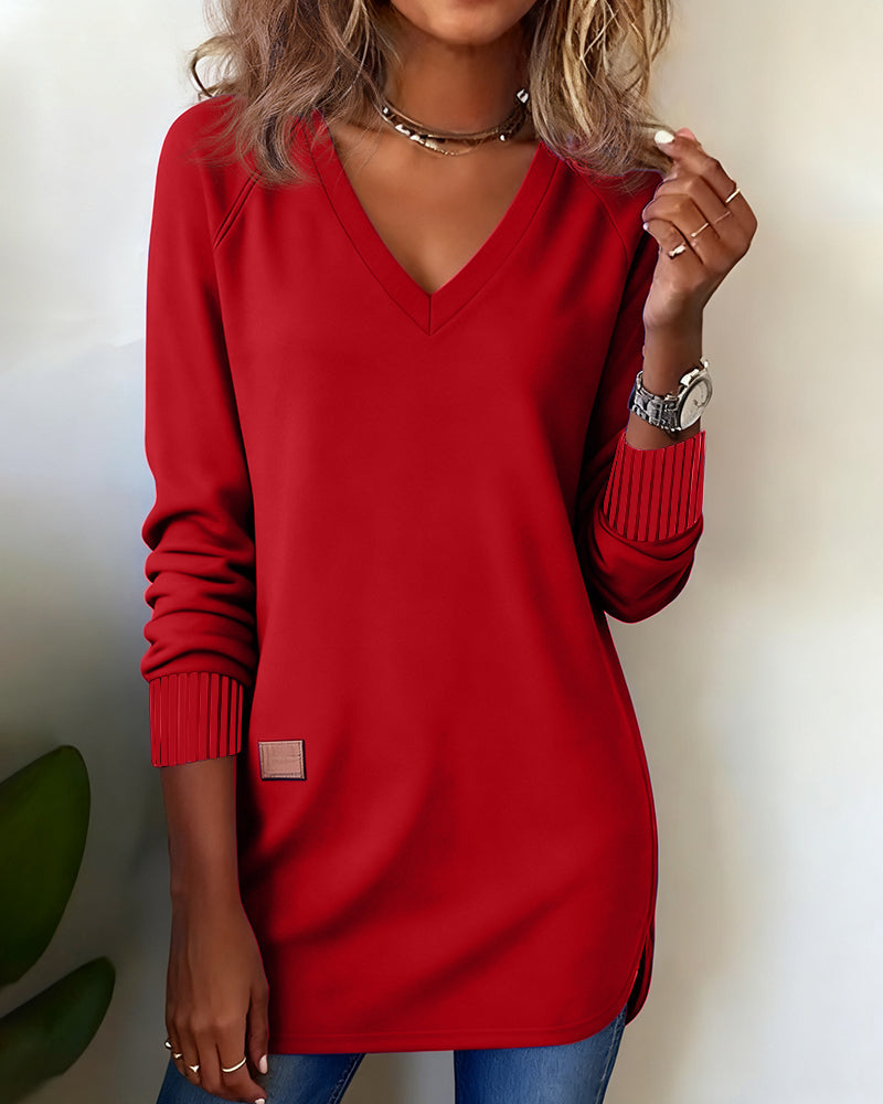 Amélie® | Sweatshirt Mode avec Col en V