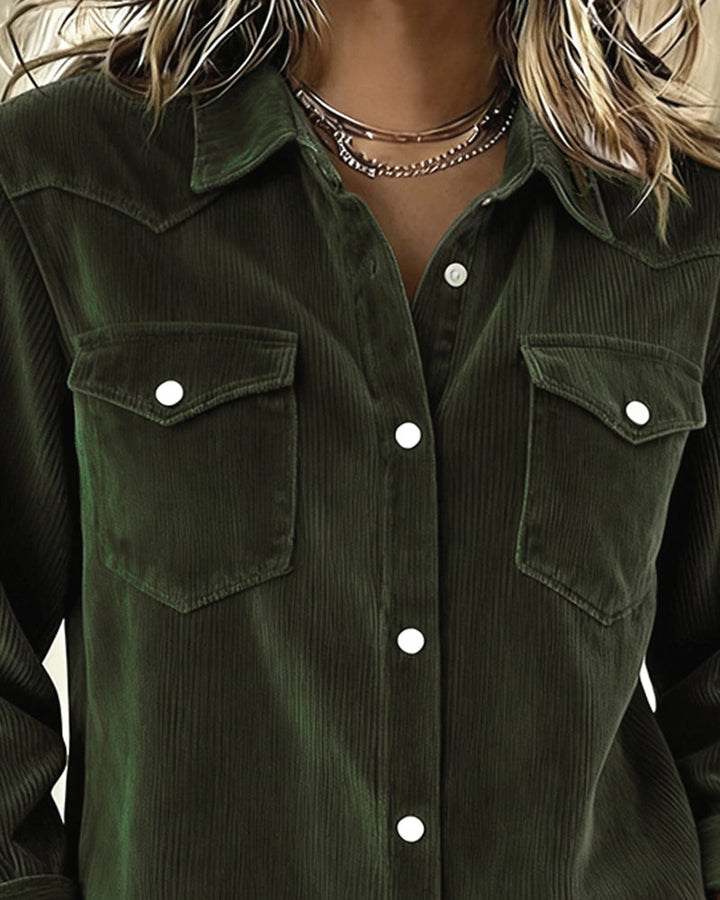 Amélie® | Chemise à Manches Longues avec Col et Liste de Boutons