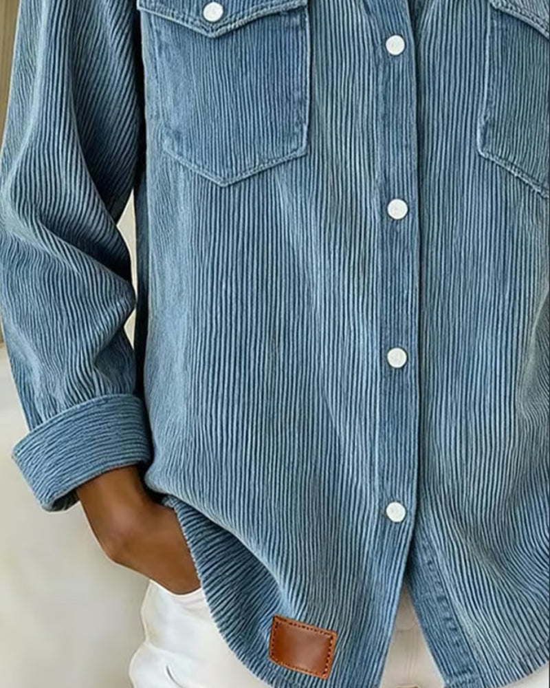 Amélie® | Chemise à Manches Longues avec Col et Liste de Boutons